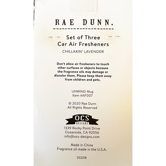 ❌SOLD❌ New RAE DUNN Set of 3 Lavender Air Fresheners - Picture 2 of 8